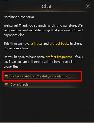 artifact system